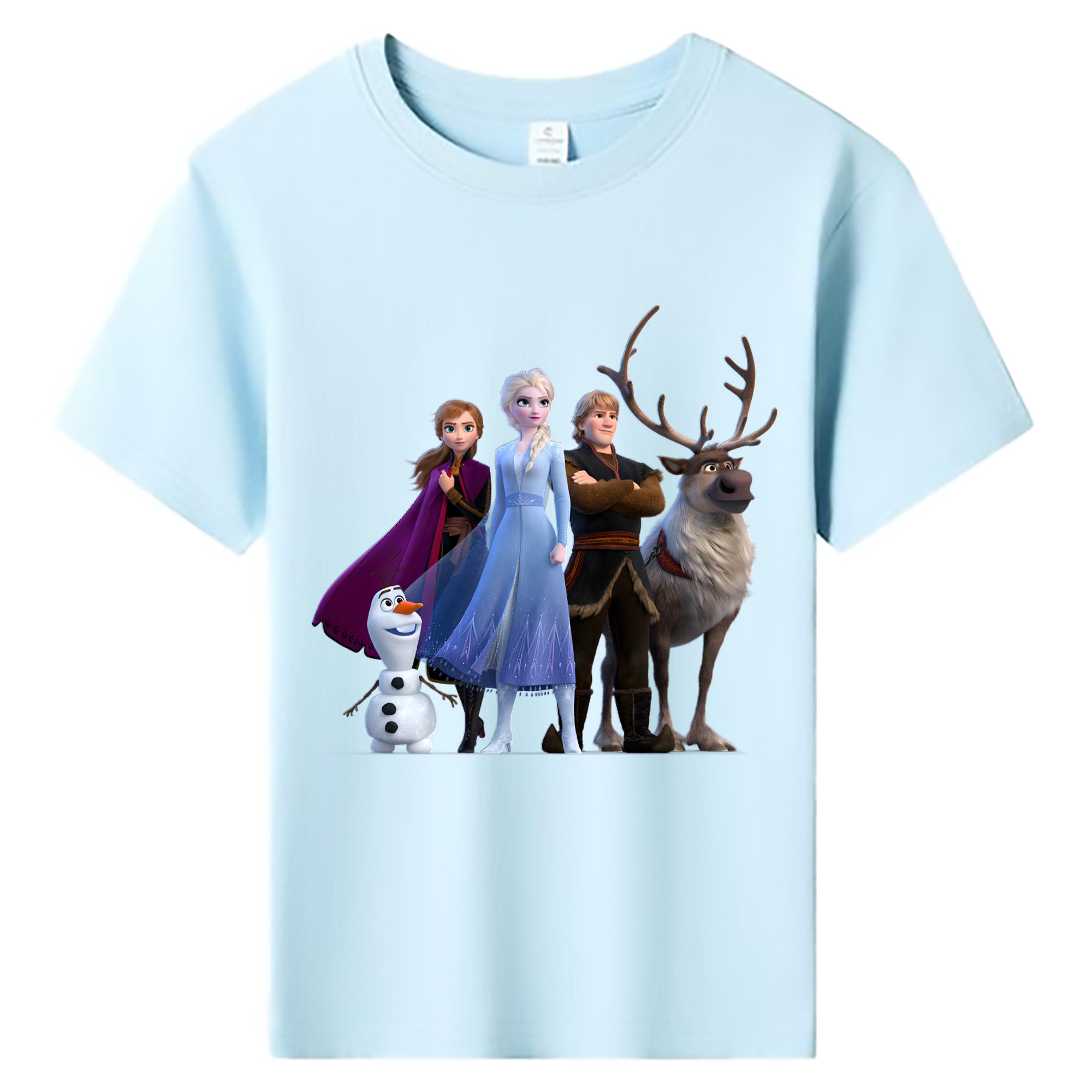 （画像用） アナと雪の女王 アンナ エルサ Frozen Anna Elsa 綿100％キッズTシャツ（フロントプリント）